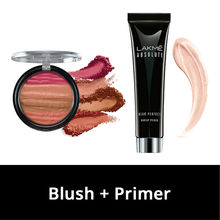 Lakme Absolute Illuminating Blush Shimmer Brick - In Pink + Blur Perfect Makeup Primer Combo