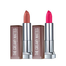 Maybelline New York Color Sensational Creamy Matte Lipstick - Nude Nuance + Mesmerizing Magenta