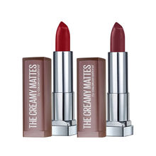 Maybelline New York Color Sensational Creamy Matte Lipstick - Divine Wine + Burgundy Blush