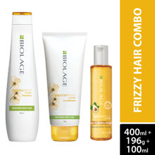 Matrix Biolage Frizz-free Hair Regime with Smoothproof Shampoo 400ml, Conditioner 196g & Serum 100ml