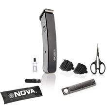 Nova NHT - 1047 Pro Skin Rechargeable Cordless, 30 Minutes Runtime Beard Trimmer for Men (Black)