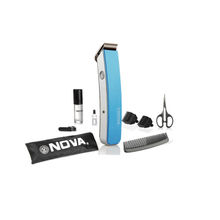 Nova NHT - 1047 Pro Skin Rechargeable Cordless, 30 Minutes Runtime Beard Trimmer for Men (Blue)