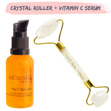 Natural Vibes Crystal Quartz Face Roller + Vitamin C Serum