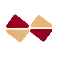 PAC Pressed Sponge ( Triangle ) (Red-Cream)