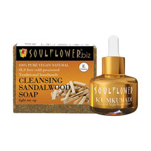 Soulflower Kumkumadi Oil & Cleansing Sandalwood Soap Monthly Regime