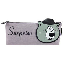 Bag Of Small Things Fabric Surprise Bear Make Up Pouch - Grey