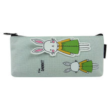 Bag Of Small Things Fabric Mamma Baby Rabbit Make Up Pouch - Green