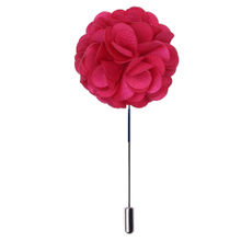 Peora Delicate Blossom Red Colour Polyester Brooch Lapel Pin for Men Boys (PX9BH02R)