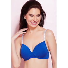 Rosaline Soft Padded Cup Wirefree Comfort Convertible Bra- Midnight Blue