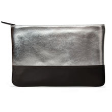 DailyObjects Silver Metallic Faux Leather Carry-All Pouch Medium