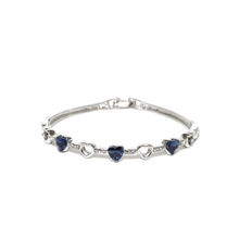 Jewels Galaxy Blue Silver-Plated Handcrafted Bangle-Style Bracelet