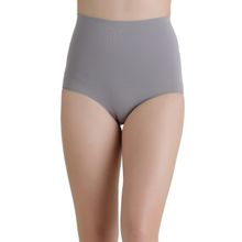 Zivame Everyday Shaping Cotton Midwaist Seamless Hipster Panty - Grey (XL)
