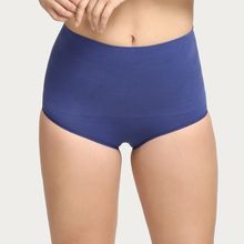 Zivame Everyday Shaping Cotton Midwaist Seamless Hipster Panty - Blue