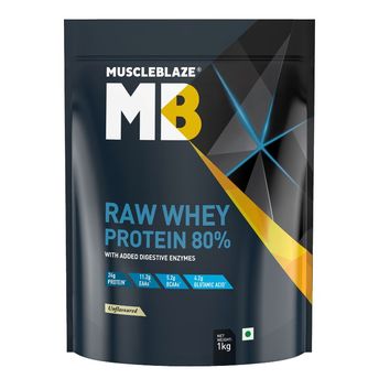 MuscleBlaze Raw Whey Protein   Unflavoured 1kg 