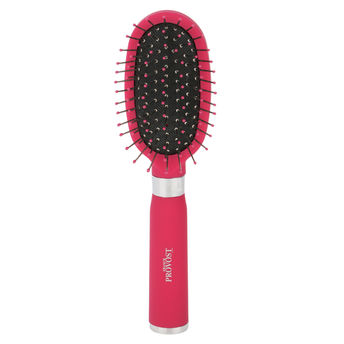 Franck Provost Detangling Travel Metal Bristle Hair Brush For Thick Hair Wine Red