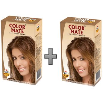 Color Mate Hair Color Cream Golden Brown Pack Of 2130ml Each