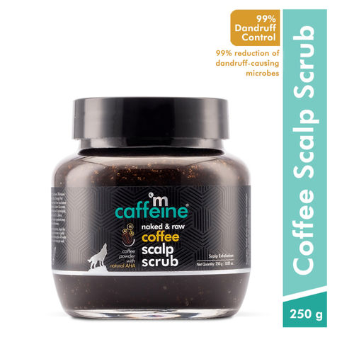 MCaffeine Naked & Raw Coffee Scalp Scrub For Dandruff Control & Scalp Exfoliation with Natural AHA(250gm)