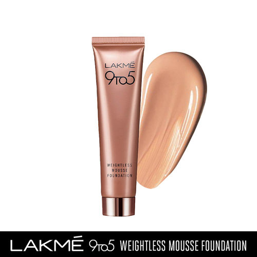 Lakme 9 to 5 Weightless Mousse Foundation - Rose Ivory(25gm)