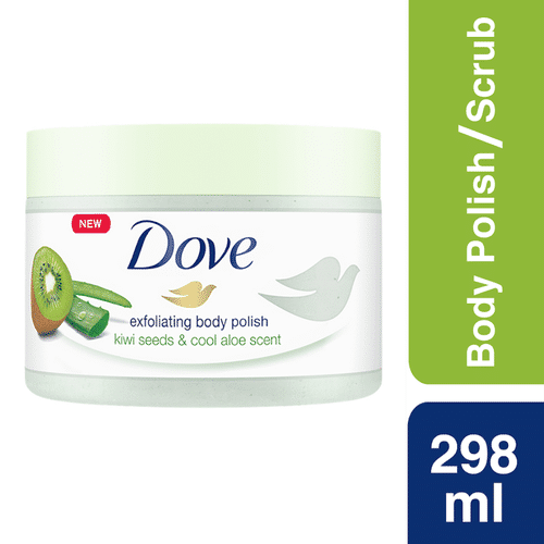 Dove Exfoliating Body Polish Scrub with Kiwi Seeds and Cool Aloe(298g)