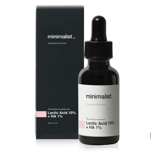 Minimalist 10% Lactic Acid Exfoliant for Acne Scars, Even Tone & Texture with Hyaluronic Acid(30ml)