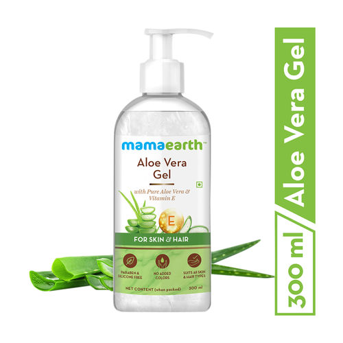Mamaearth Aloe Vera Gel With Pure Aloe Vera & Vitamin E For Skin and Hair(300ml)