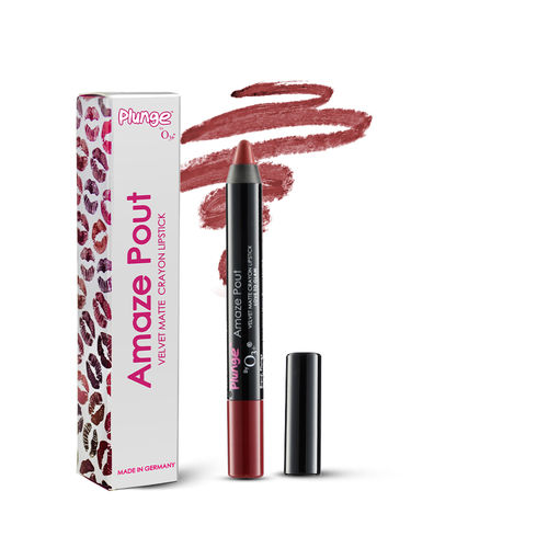 O3+ Plunge Amaze Pout Velvet Matte Crayon Lipstick - Love To Glam(2.8gm)