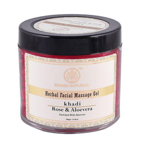 Khadi Natural Rose & Aloe Vera Herbal Facial Massage Gel(100gm)