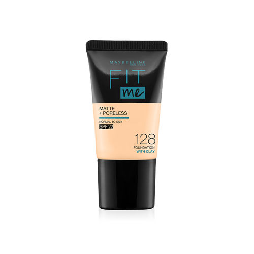 Maybelline New York Fit Me Matte+Poreless Liquid Foundation Tube - 128 Warm Nude With Clay(18ml)