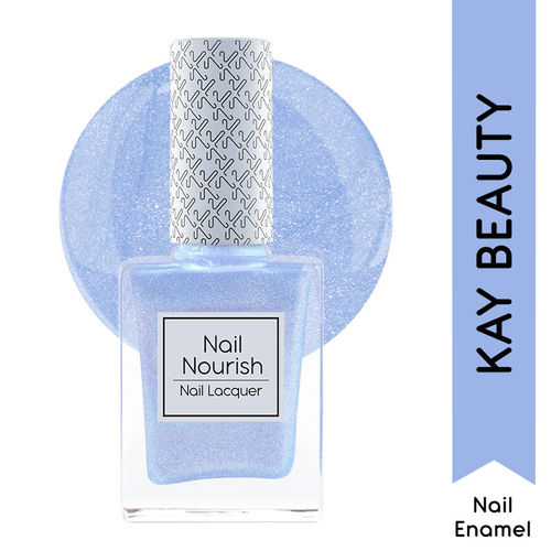 Kay Beauty Nail Nourish Glitter Pastel Nail Enamel Polish - Starlit Aqua(10ml)
