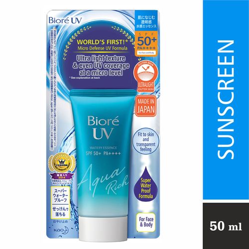Biore Uv Aqua Rich Watery Essence Sunscreen Spf 50+ Pa++++(50g)