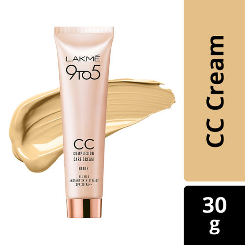Lakme 9 To 5 Complexion Care Face CC Cream SPF 30 PA++ - Beige(30g)
