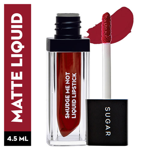 SUGAR Smudge Me Not Liquid Lipstick - 10 Drop Dead Red(4.5ml)