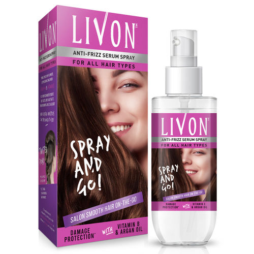 Livon Hair Serum Spray for Women| Smooth, Frizz free & Glossy Hair on the go(50ml)