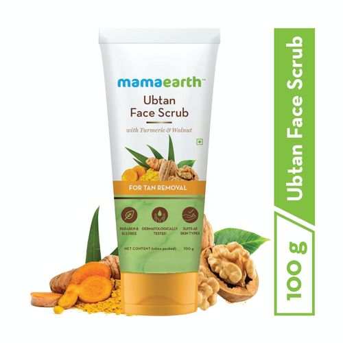 Mamaearth Ubtan Scrub For Face With Turmeric & Walnut For Tan Removal(100gm)