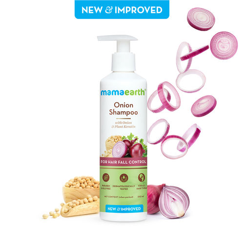 Mamaearth Onion Hair Fall Control Shampoo For Hair With onion & Plant Keratin(250ml)