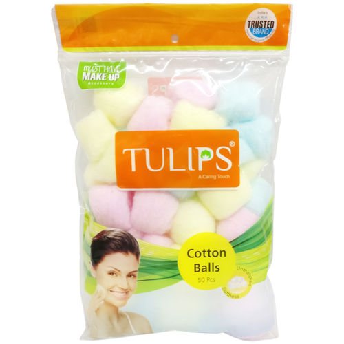 Tulips Color Cotton Balls(50pcs)