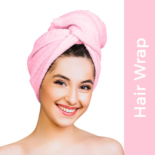 Nykaa Naturals Microfiber Hair Wrap for Frizz Free & Shiny Hair - Pink(1pcs)