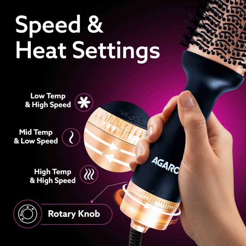 AGARO HV2179 1200W Volumizer Hair Dryer Brush (24K Gold Surface) — image 4 of 4