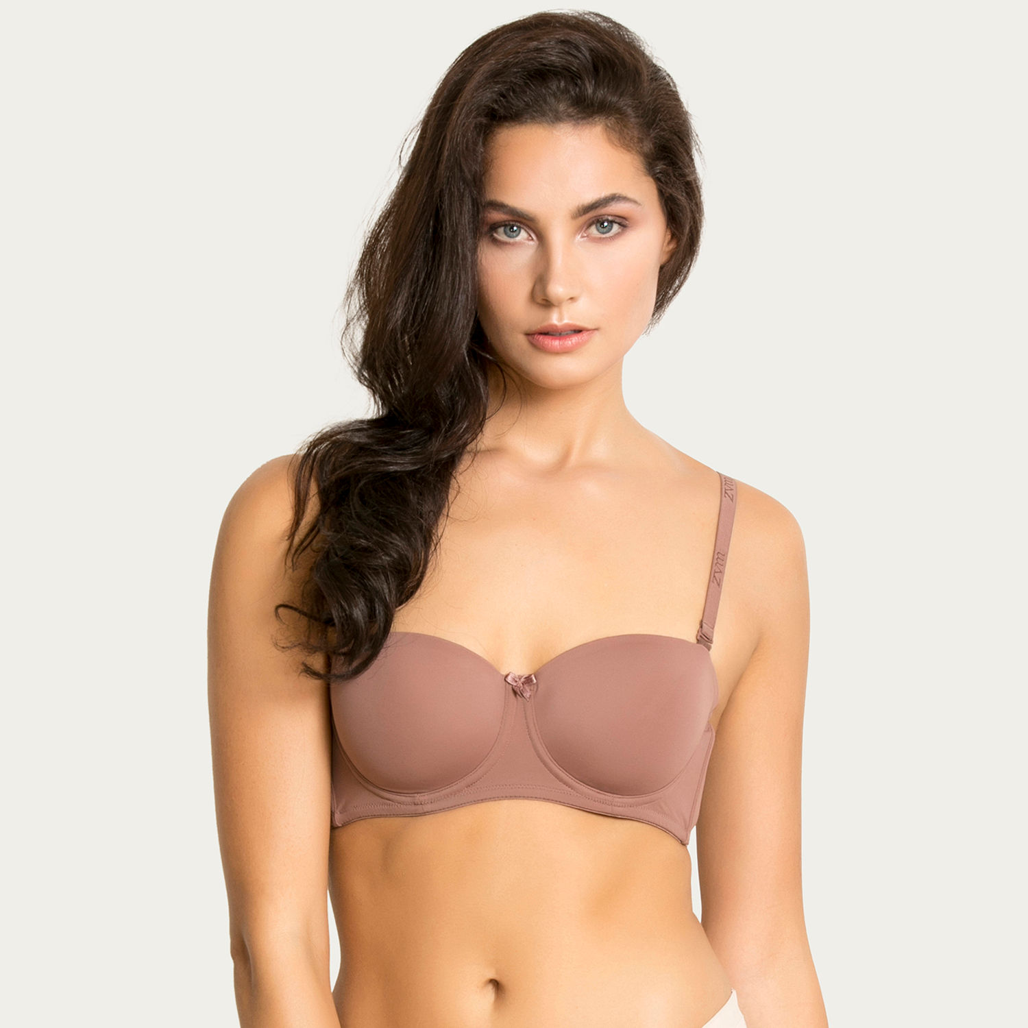 Buy Zivame Padded Wired Strapless Bra - Brown (30A) Online