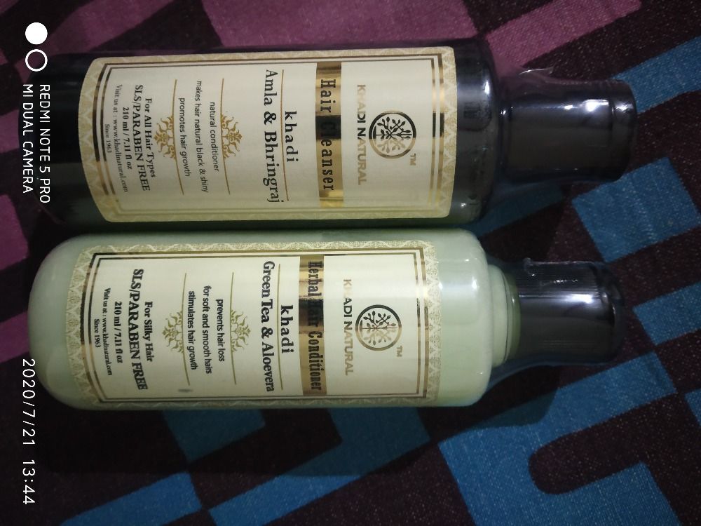Khadi Natural Green Tea Aloevera Herbal Hair Conditioner Sls Paraben Free Review Nykaaman