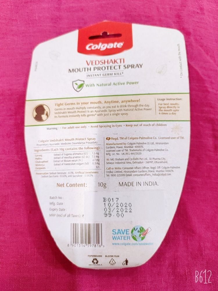 vedshakti colgate mouth spray