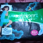 Buy Whisper Bindazzz Night Thin XL+ Sanitary Pads for upto 0% Leaks-40%  Longer with Dry top sheet,45 Pad Online