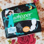 Whisper Bindazzz Nights Sanitary Pads - Wider Back, Up To 0% Leak, Provides  All Night Protection, XXXL, 20 pcs