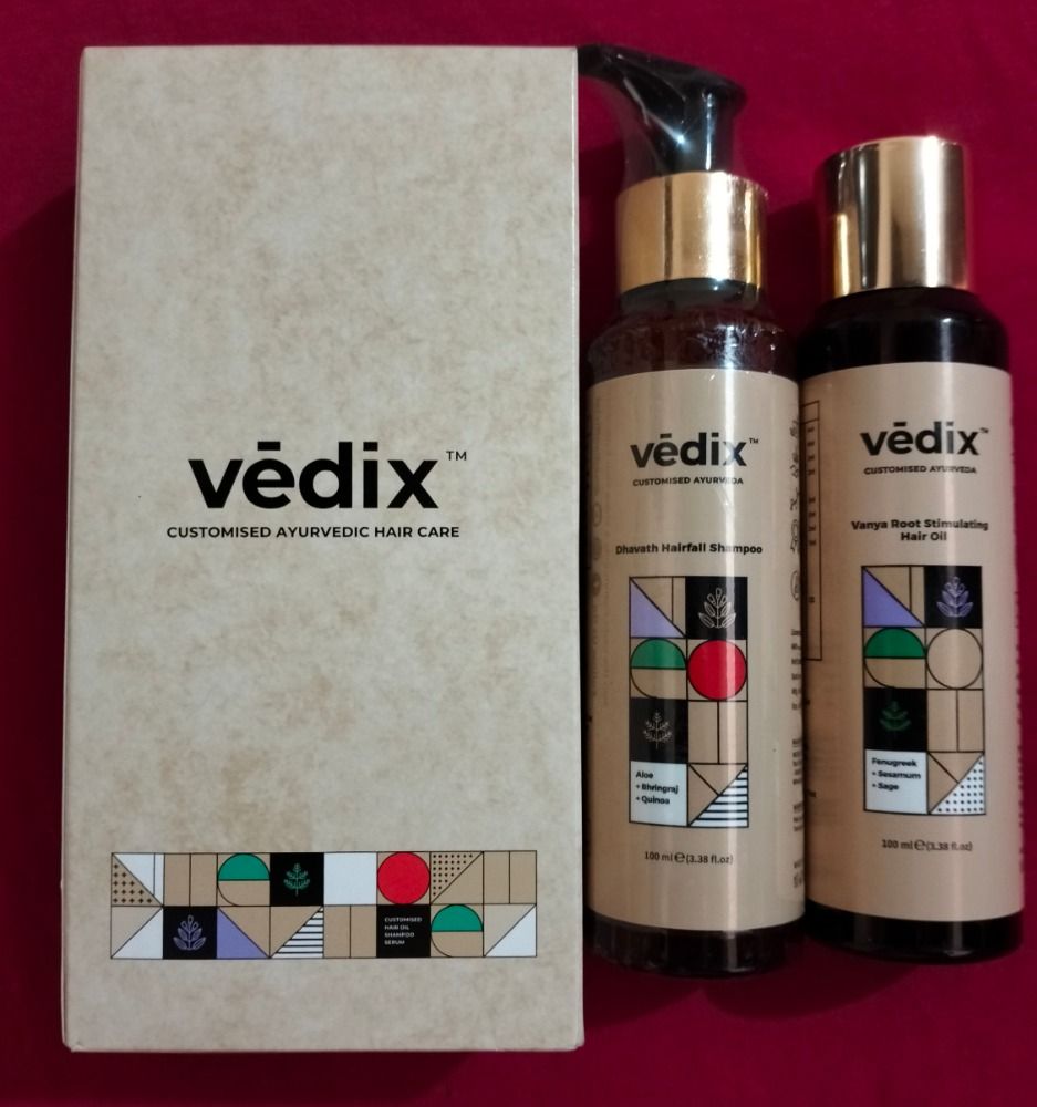Vedix Hair Shampoo & Oil ComboDry Scalp Curly Hair AntiHairfall
