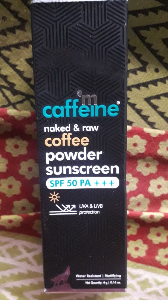 MCaffeine SPF 50 PA+++ Coffee Powder Sunscreen 100 Mineral, Matte