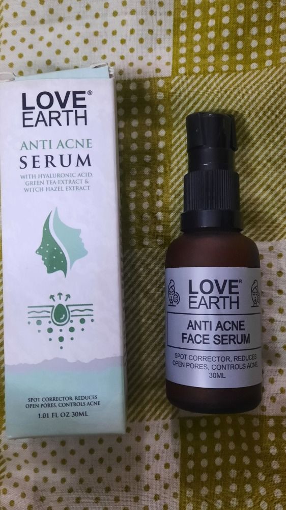 Love Earth Anti Acne Serum with Pure Vitamin C & Witch Hazel for Acne
