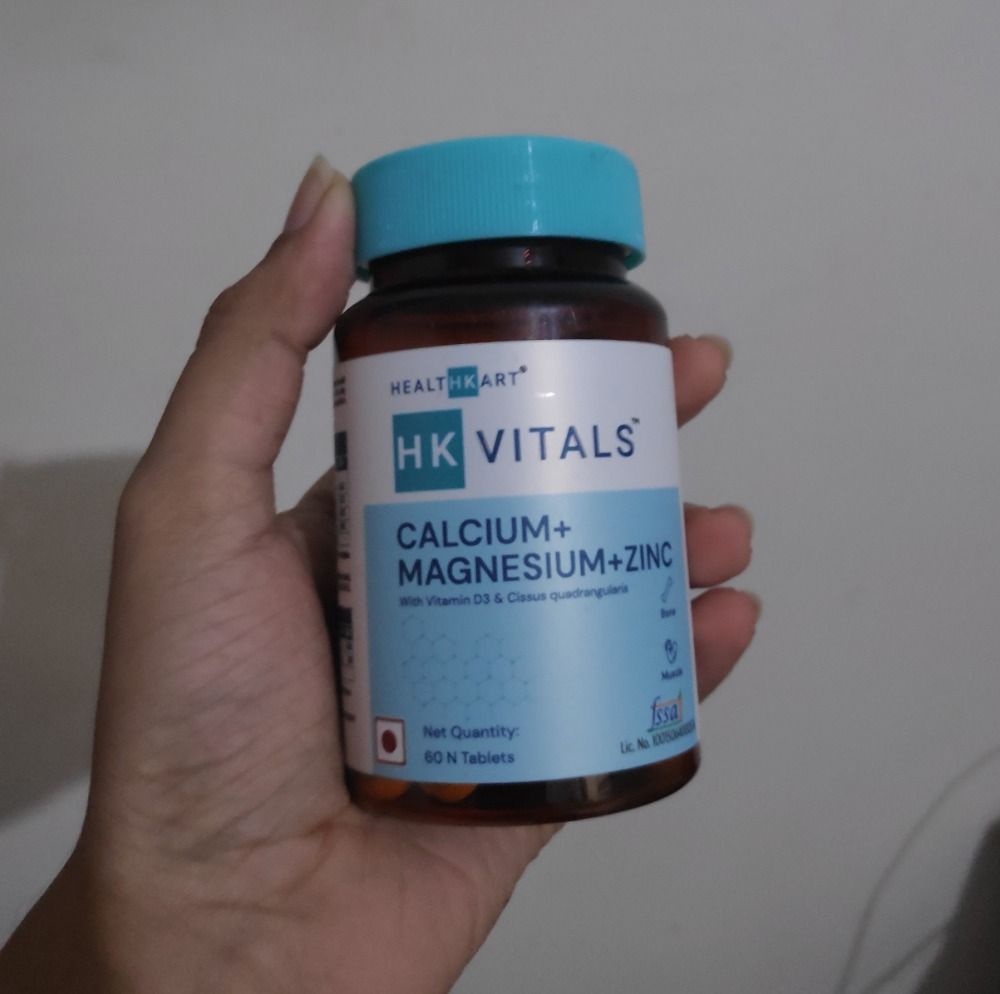 HealthKart HK Vitals Calcium, Magnesium, and Zinc Tablets with Vitamin