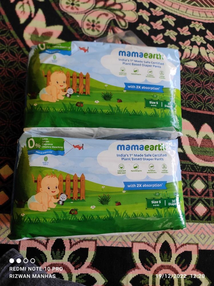 Mamaearth Plantbased Diaper Pants For Babies 46 Kg (size S 30