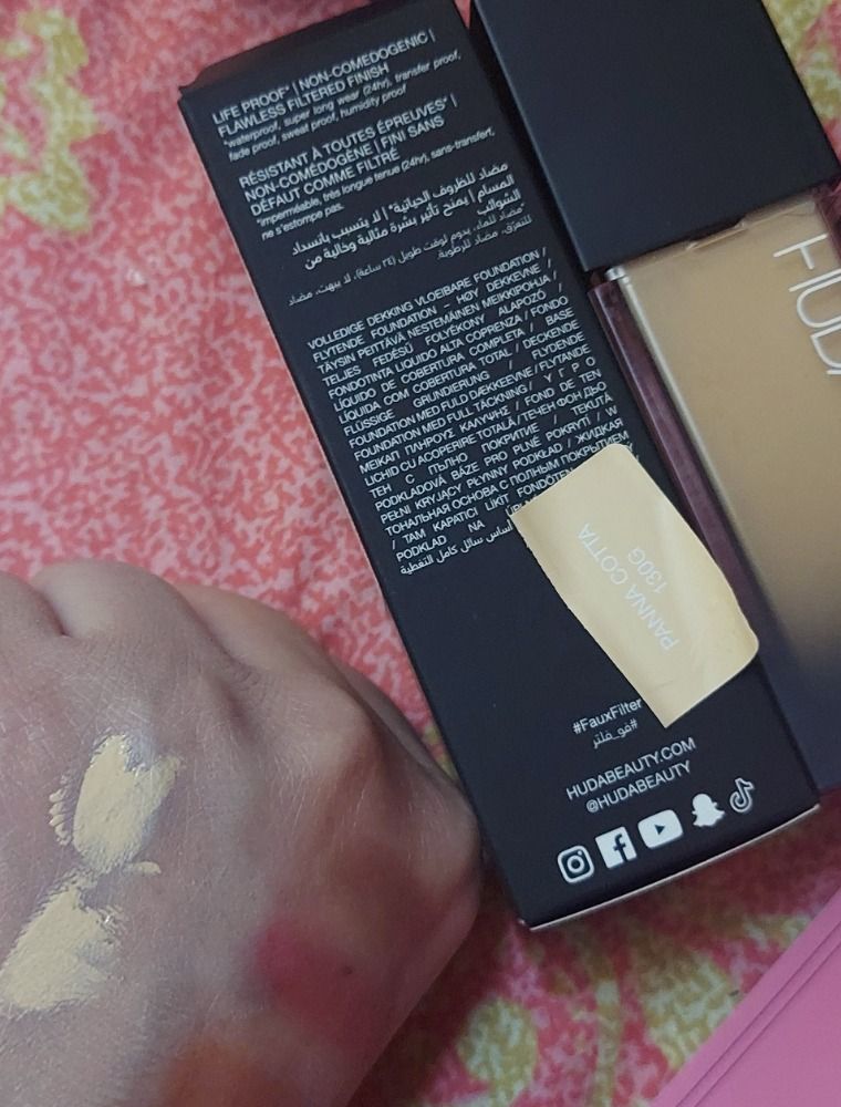 Huda Beauty Fauxfilter Luminous Matte Full Coverage Liquid Foundation ...