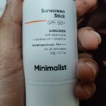 Minimalist SPF 50 Sunscreen Stick with Adenosine, Rice Bran Oil